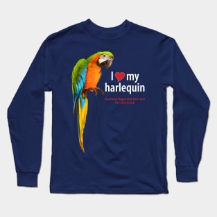 love harlequin macaw Long Sleeve T-Shirt